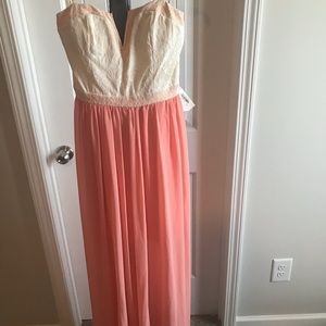 Beautiful pink and white maxi